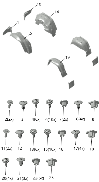 B1T1 - Wheel Arch Shell Assembly A