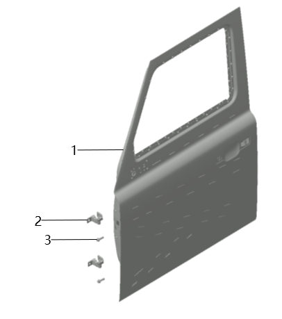 B1T1 - Front Door Assembly with Hinge