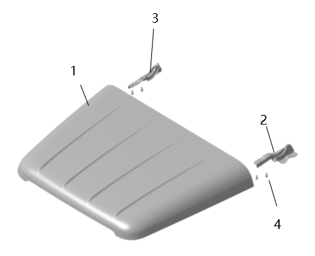 B1T1 - Front Hood Assembly with Hinges