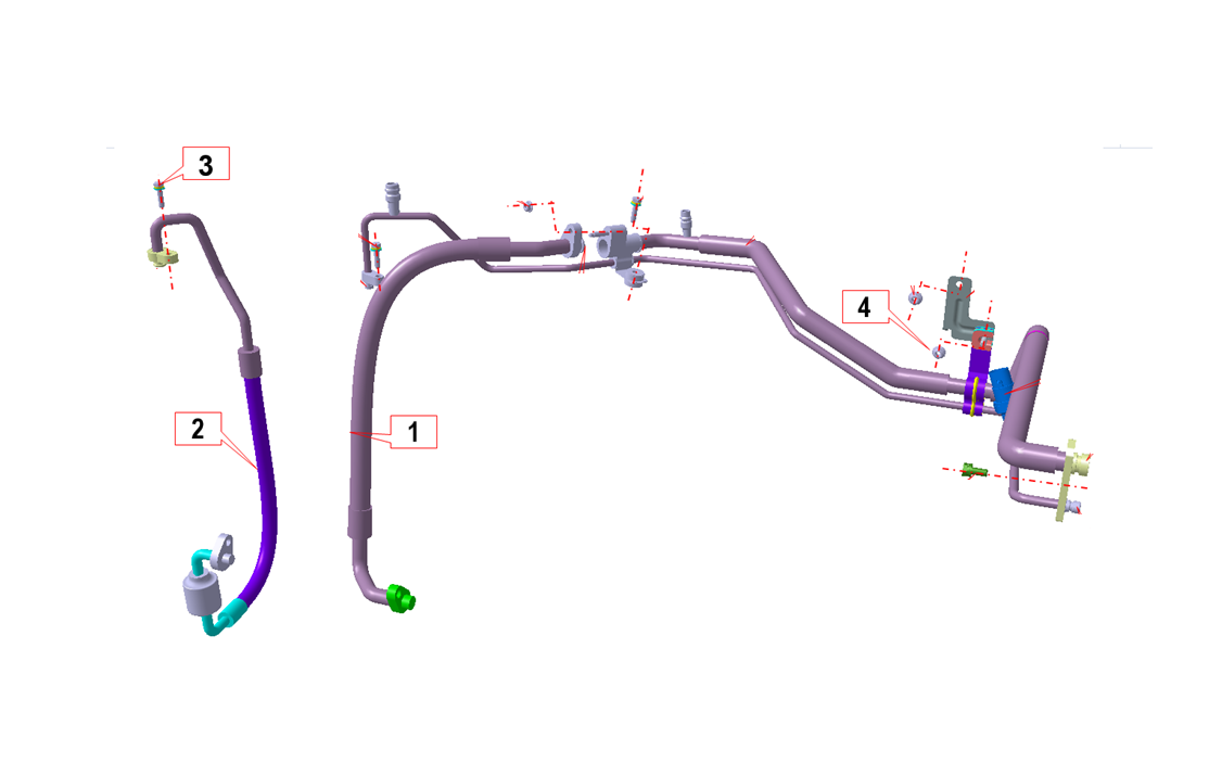 F1T1 - Air conditioning pipeline module