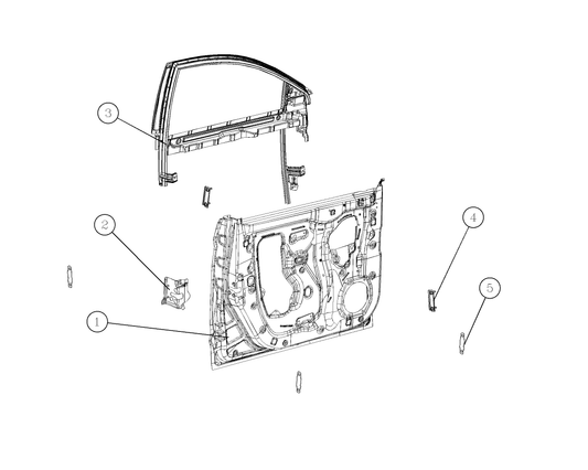 F1T1 - LEFT FRONT DOOR INNER PANEL WELDING SUB-ASSEMBLY (BRIGHT STRIP VERSION)