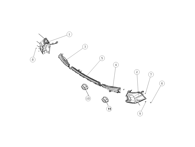 F1T1 - Combined rear light module
