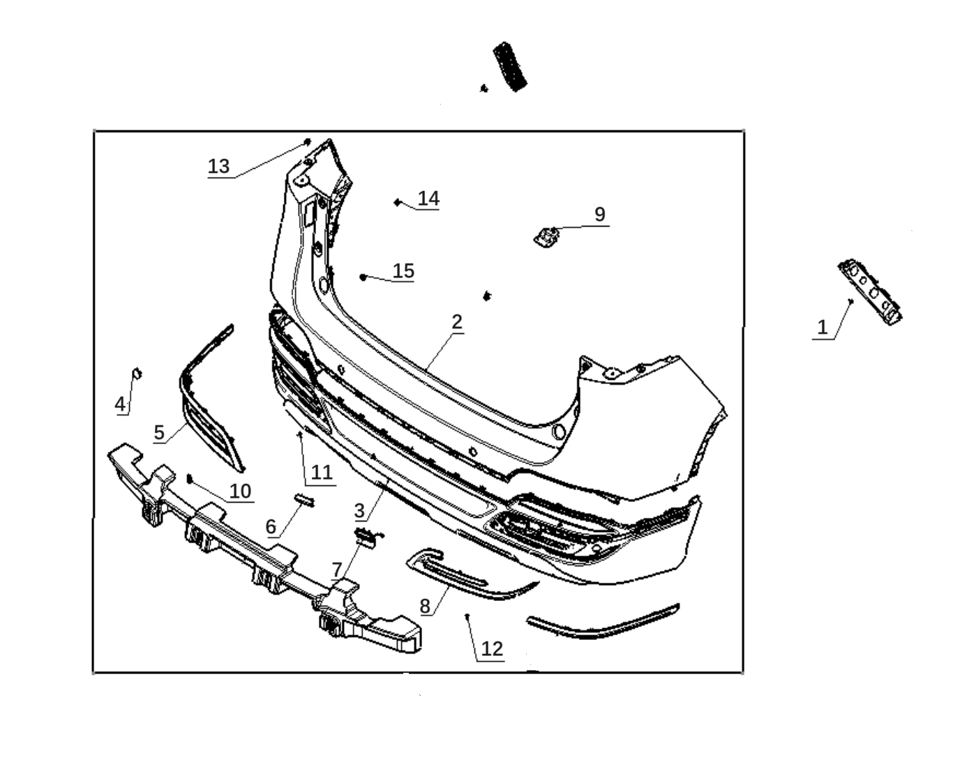 F1T1 - Rear bumper assembly