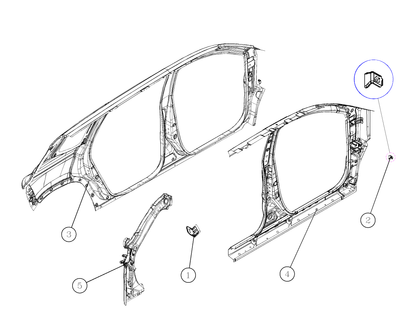 F1T1 - Left side outer panel assembly