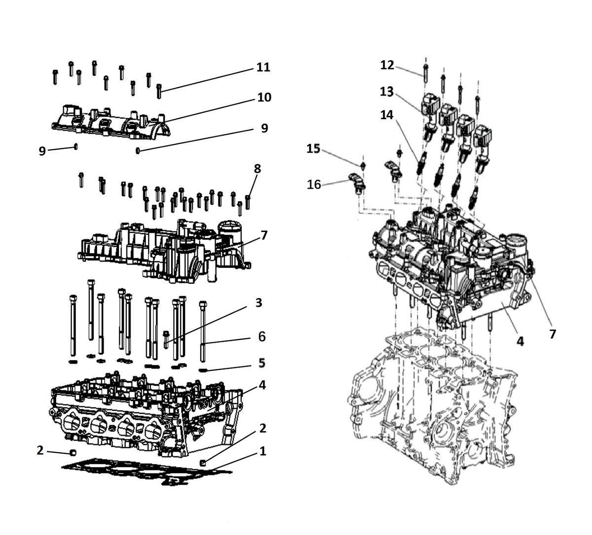 F1F2 - CYLINDER HEAD SYSTEM, IGNITION FUEL INJECTION SYSTEM