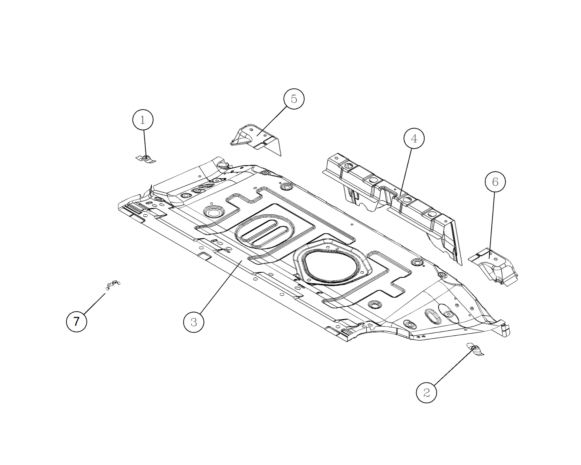 F1T1 - Middle floor panel assembly