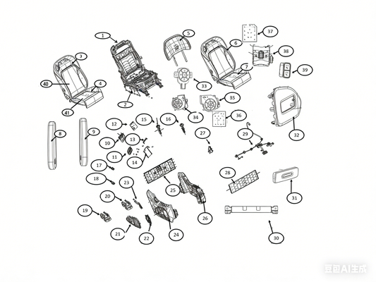 F1N1 - SECOND ROW RIGHT SINGLE SEAT ASSEMBLY