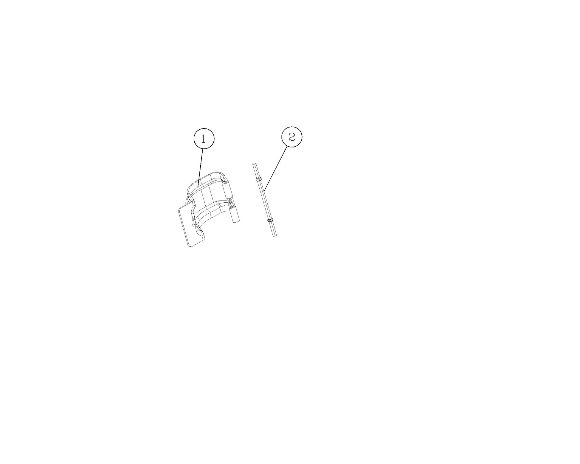 F1T1 - Fuel filler cover female hinge assembly