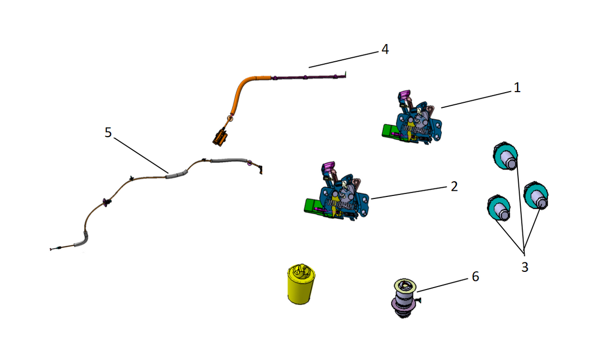 F1F2 - ENGINE HOOD LOCK AND OPEN MODULE
