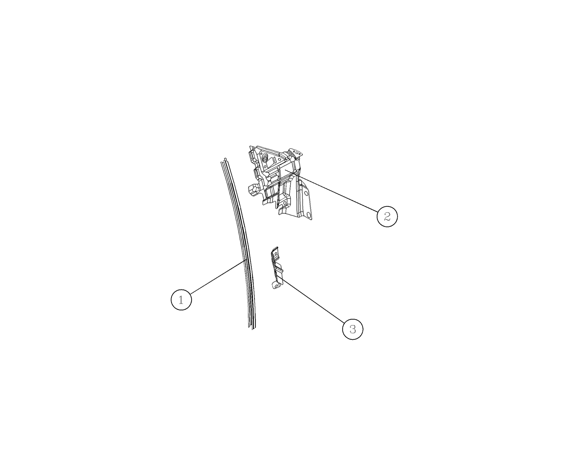 F1T1 - Front part assembly of right front door window frame