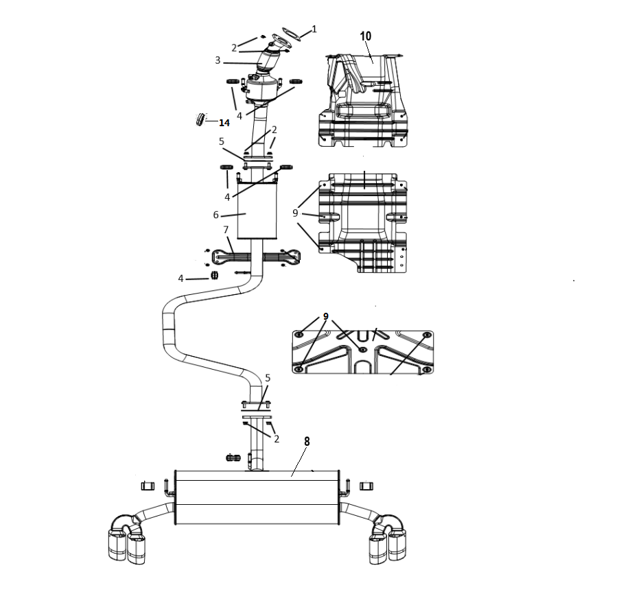 F1T1 - Exhaust muffler module
