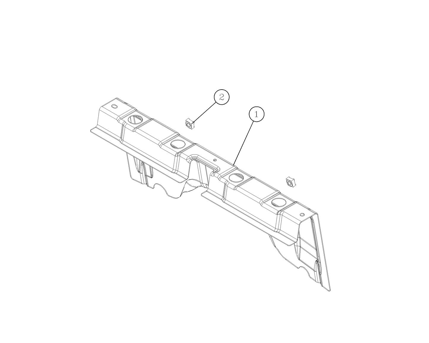 F1T1 - 7-seat second-row seat left front mounting box assembly