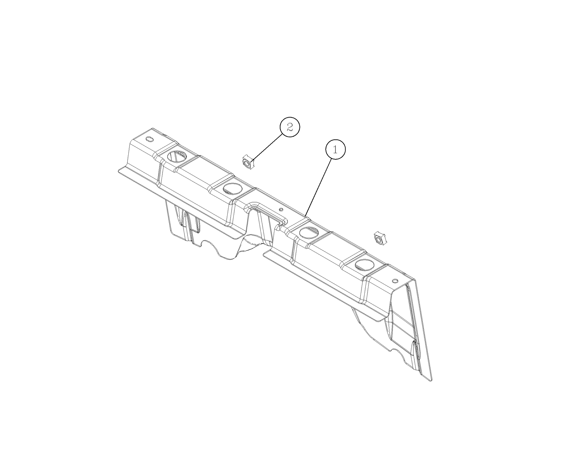 F1T1 - 7-seat second-row seat left front mounting box assembly