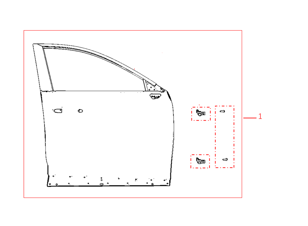 F1F2 - RIGHT FRONT DOOR ASSEMBLY ASSEMBLY