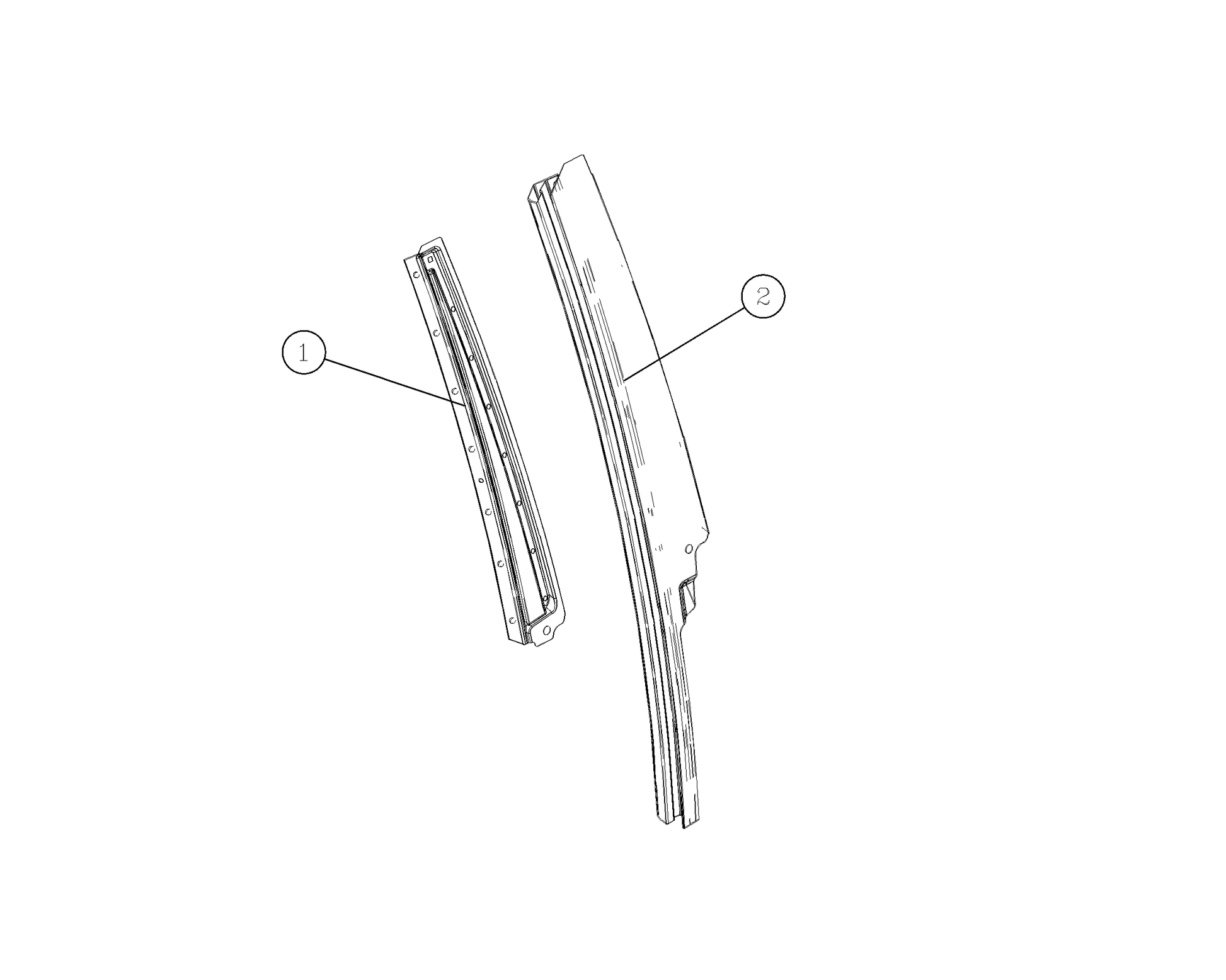 F1T1 - Rear right door B-pillar assembly