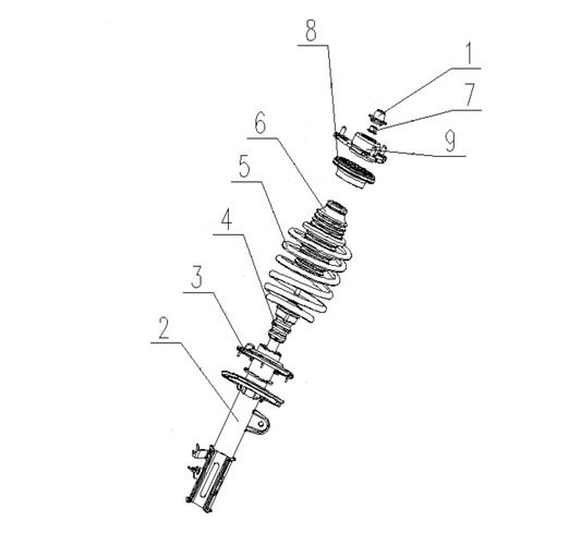 F1N1 - LEFT FRONT SUSPENSION STRUT ASSEMBLY