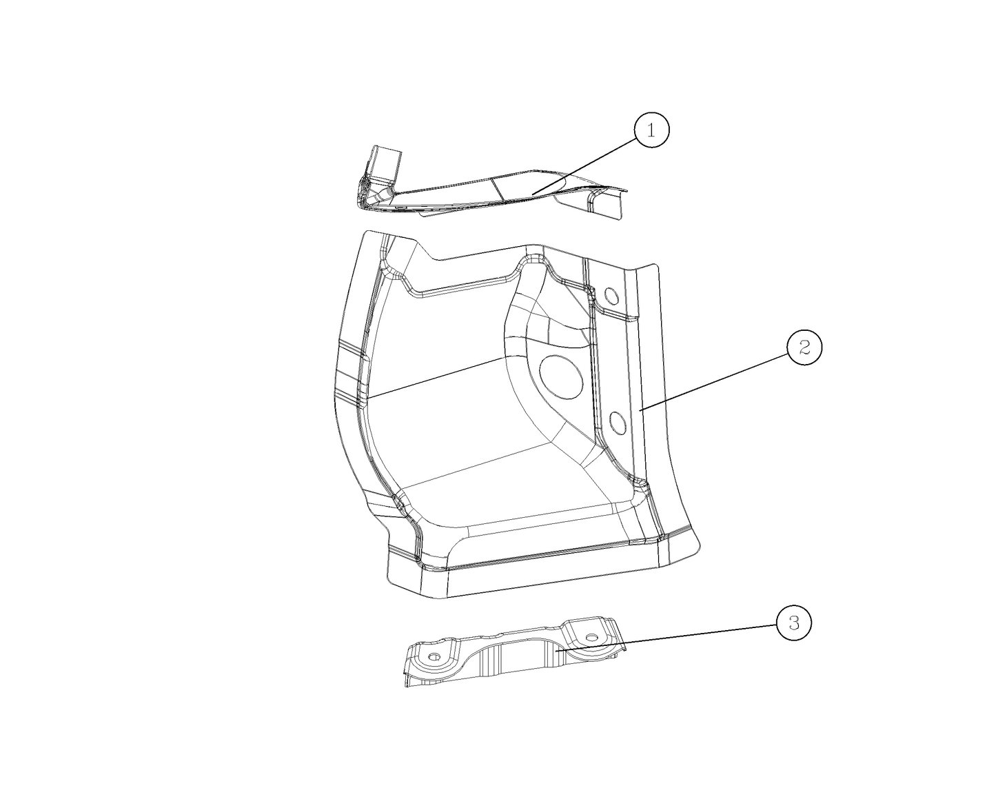 F1T1 - Rear right tail light frame assembly