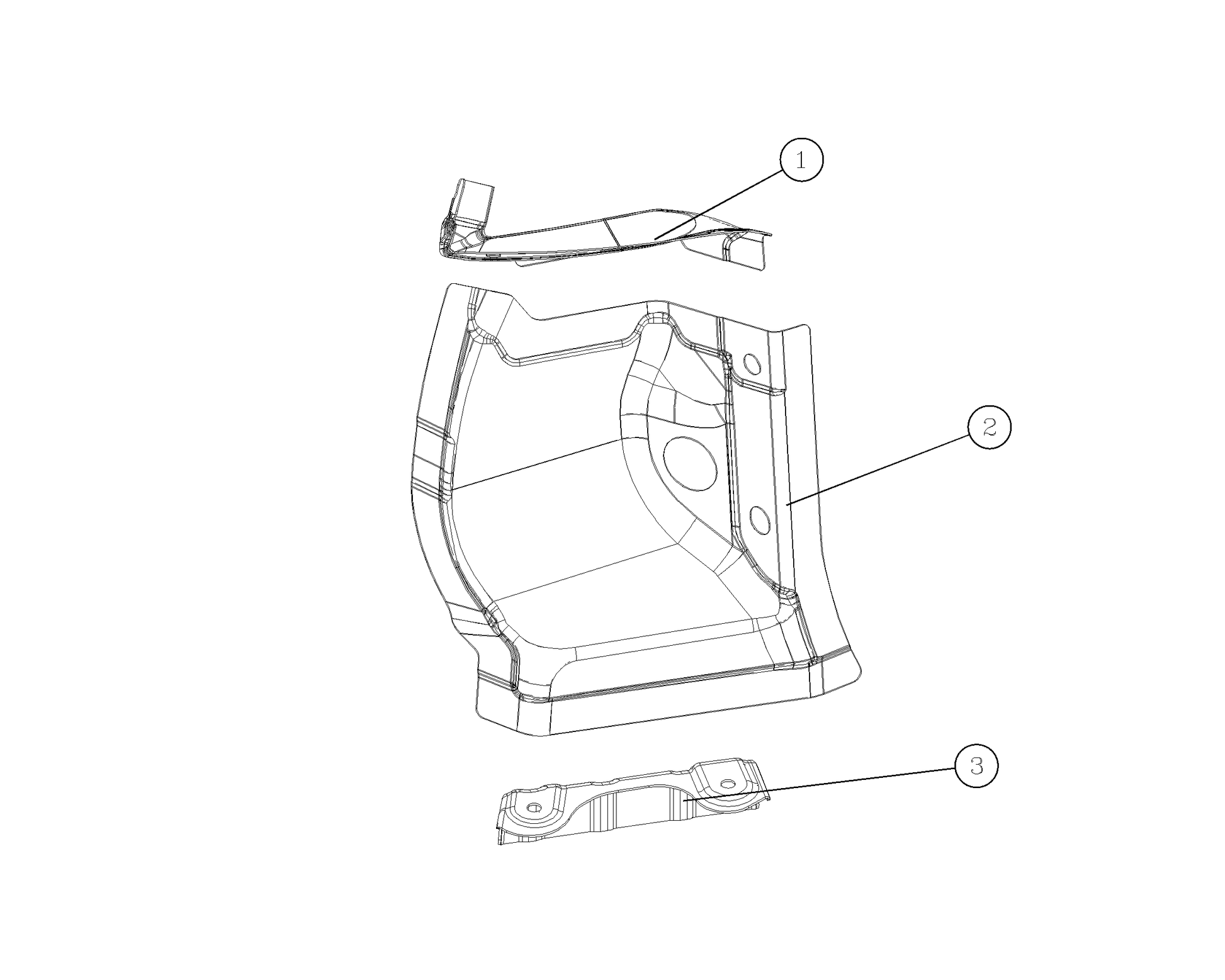 F1T1 - Rear right tail light frame assembly