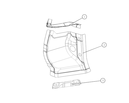 F1T1 - REAR RIGHT TAIL LIGHT FRAME ASSEMBLY