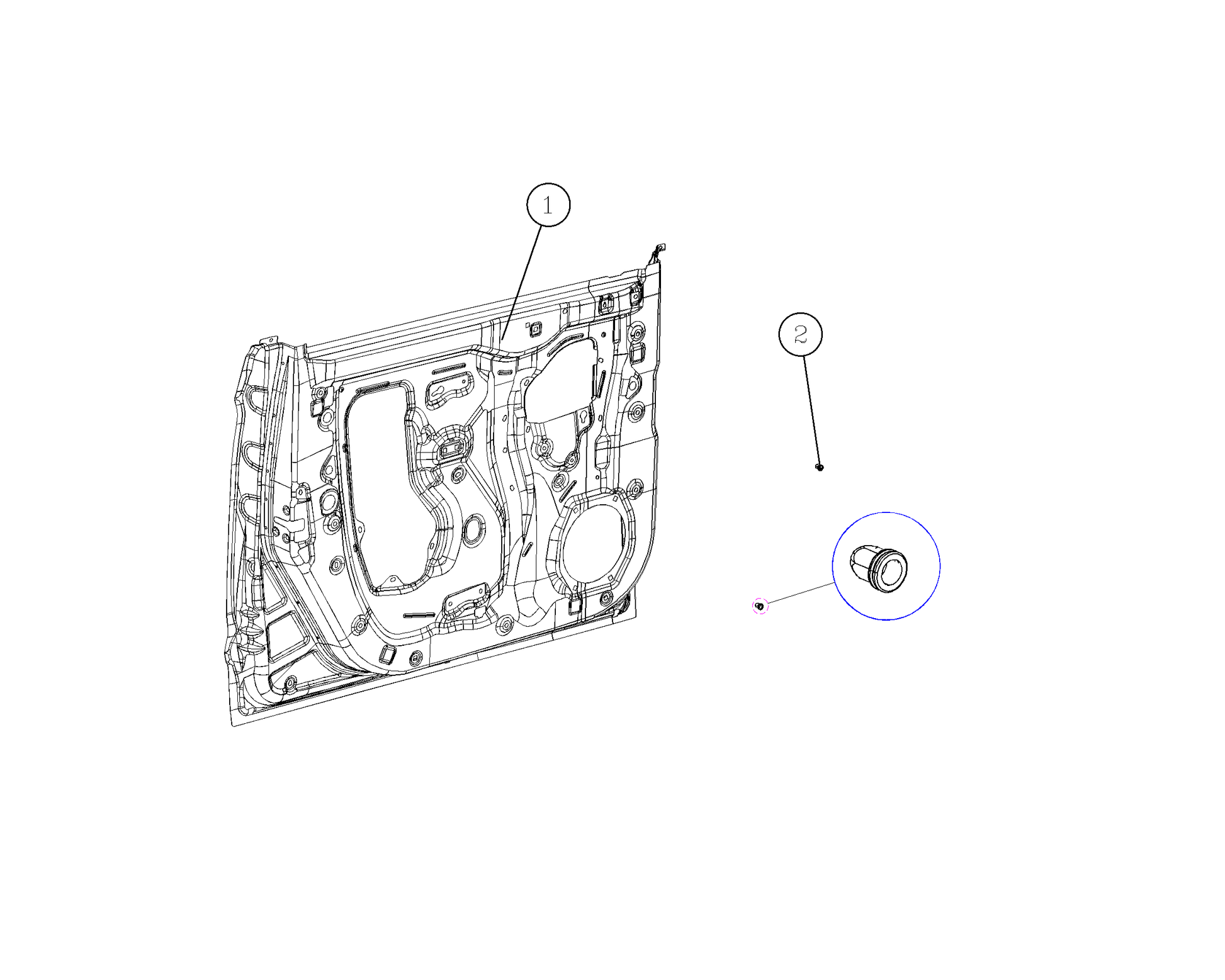 F1T1 - LF door inner panel body assembly