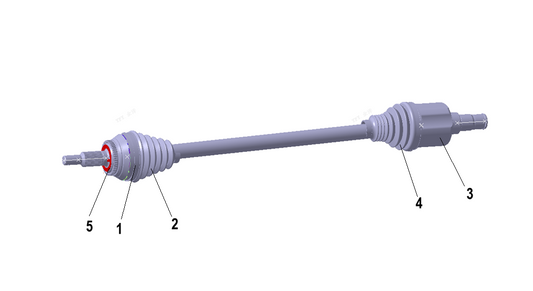 F1F2 - LEFT REAR DRIVE SHAFT ASSEMBLY