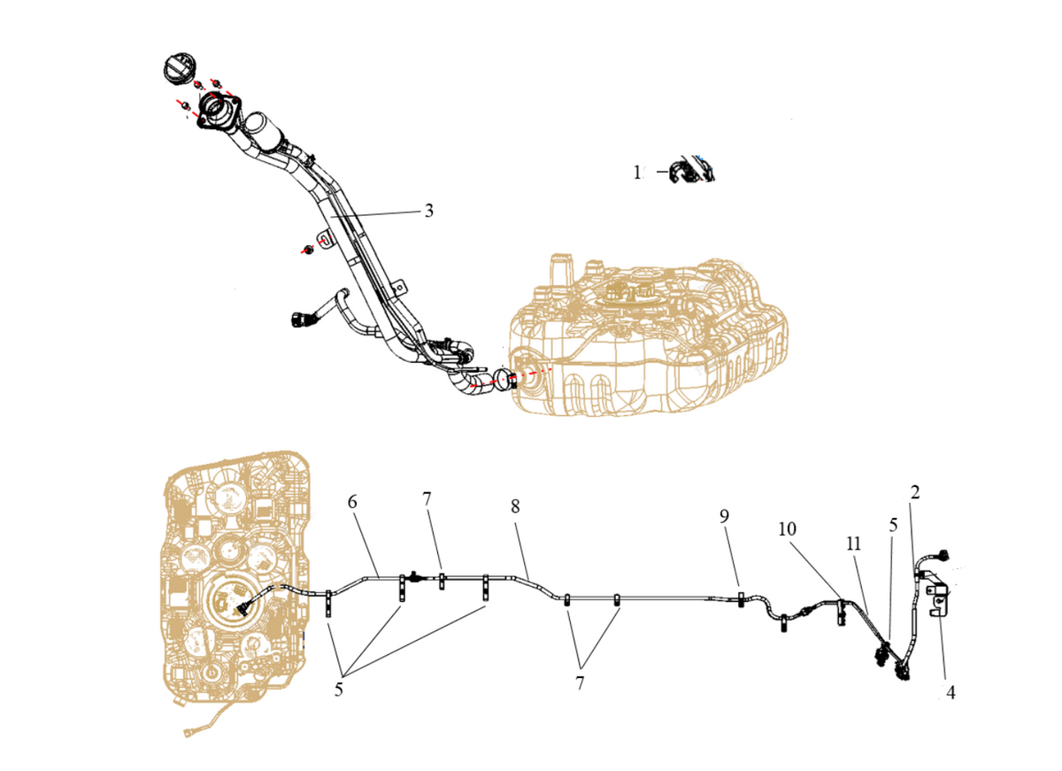F1F2 - FUEL LINE AND CONNECTOR MODULE