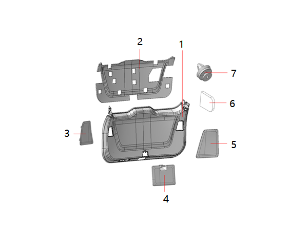F1T1 - Back door lower guard assembly