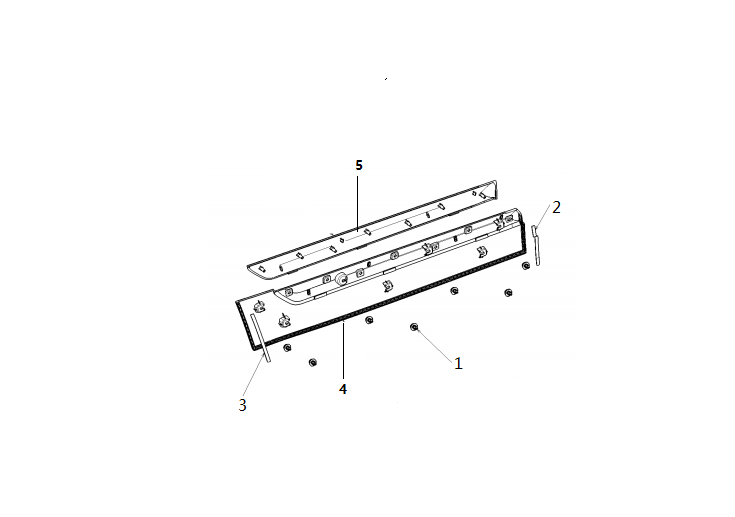 F1T1 - left rear exterior decorative pad 