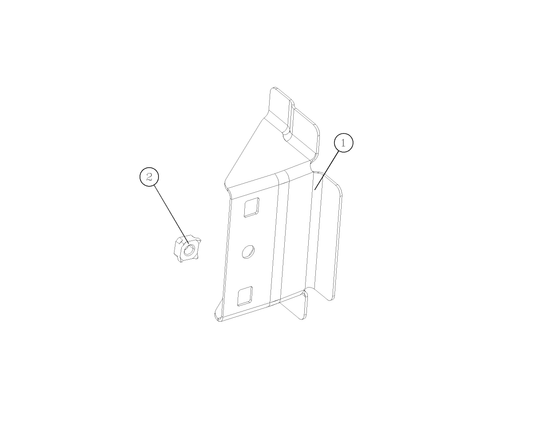 F1T1 - MOUNTING NUT PLATE ASSEMBLY OF BACK DOOR STOP BLOCK