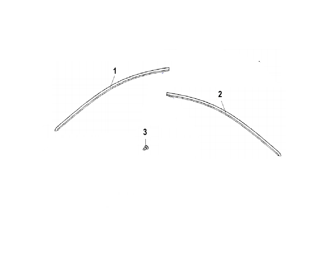 F1T1 - Front door window frame trim module