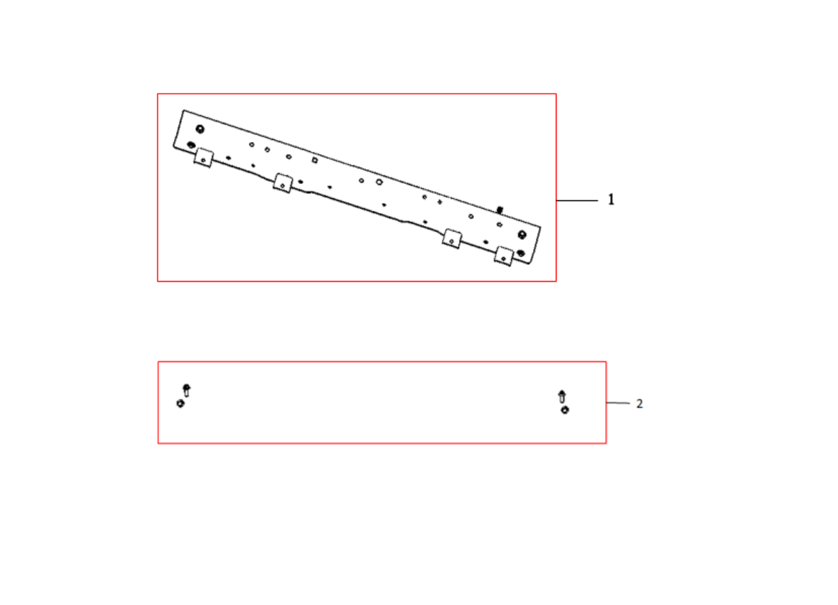F1T1 - water tank upper beam mounting assembly