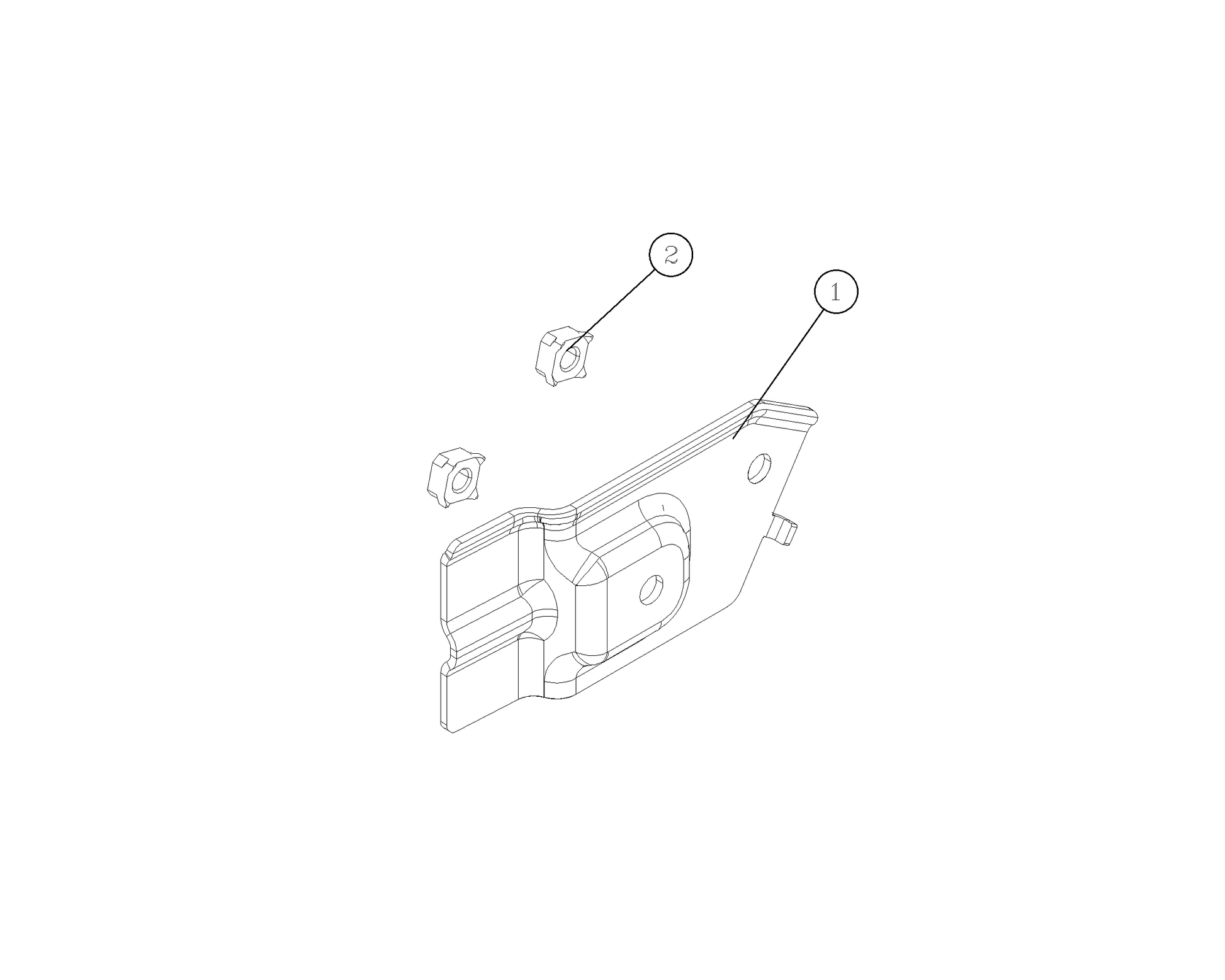 F1T1 - Front combination lamp mounting bracket (lower)