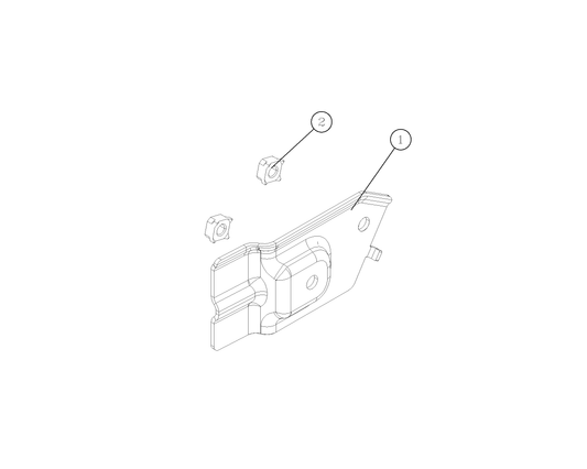 F1T1 - FRONT COMBINATION LAMP MOUNTING BRACKET (LOWER)