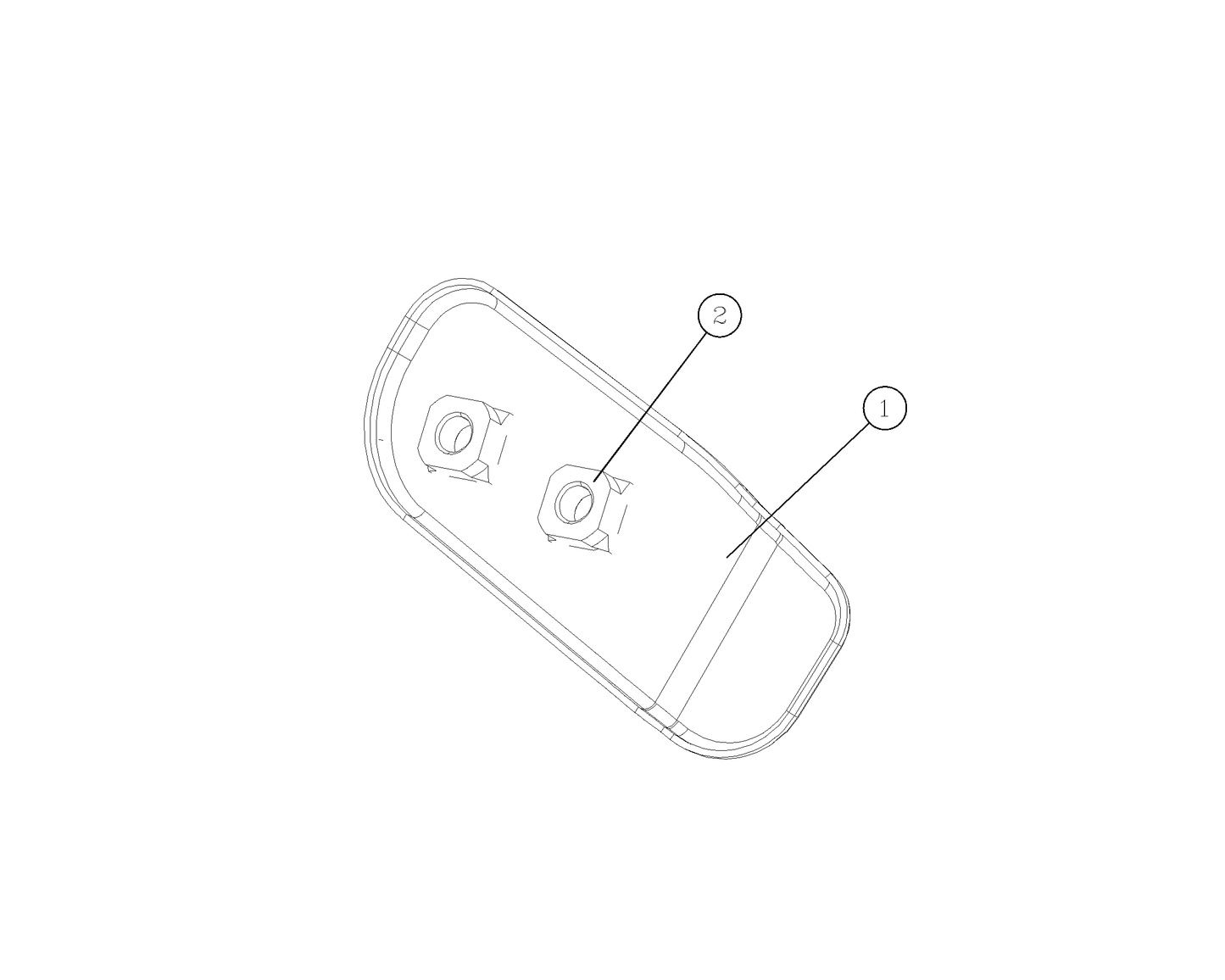 F1T1 - Right hinge mounting reinforcing plate assembly of trunk lid 