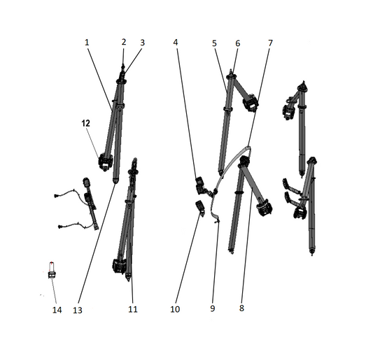 F1T1 - SEAT BELT ASSEMBLY MODULE