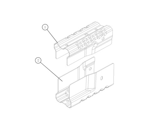 F1T1 - FRONT ANTI-COLLISION BEAM LEFT SUPPORT ASSEMBLY